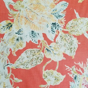 Designer fabric by P,Kaufmann   Hammond Sumac fabric by the yard, jacobean red drapery ,Home decor,upholstery fabric
