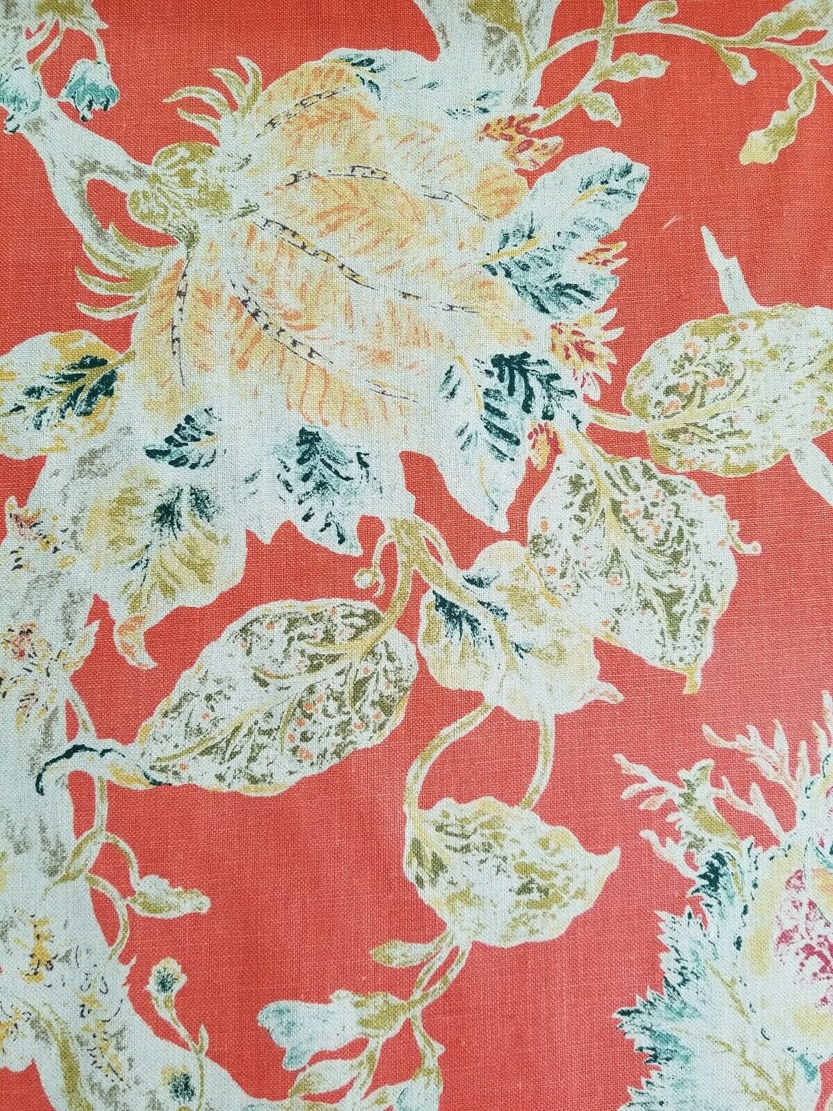Designer fabric by P,Kaufmann   Hammond Sumac fabric by the yard, jacobean red drapery ,Home decor,upholstery fabric