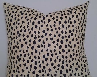 Animal print  pillow covers in designer Kravet  Kate Spade fauna dot fabric BOTH SIDES  , linen  decorative cushion cover