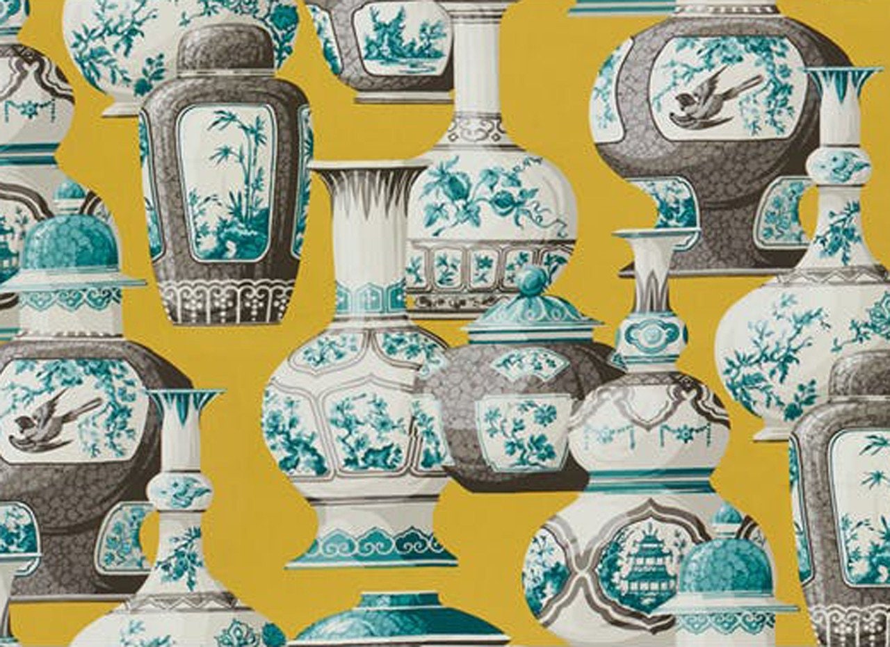 Ming Ware Citron Braemore Fabric by the yardDraperyhome Etsy