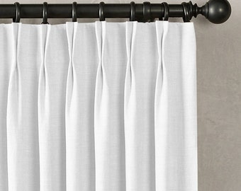 custom listing for Melanie: French pleats linen curtains
