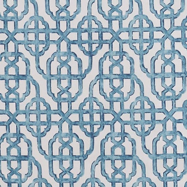 housse de traversin en tissu Blue Trellis Lacefield Imperial Seaside