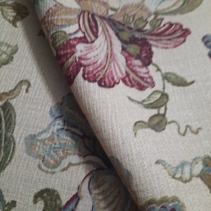 Purple  Floral  curtain panel in designer fabric , window treatment USA FREE SHIPPING