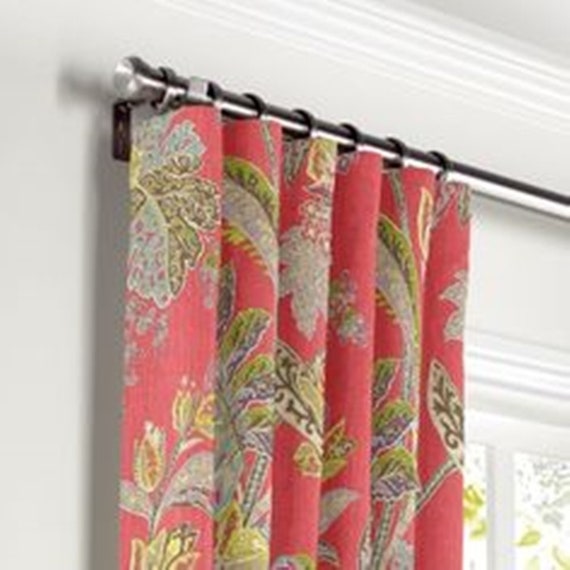 Floral Curtains Panel In Kravet Ishana Festival Designer Etsy