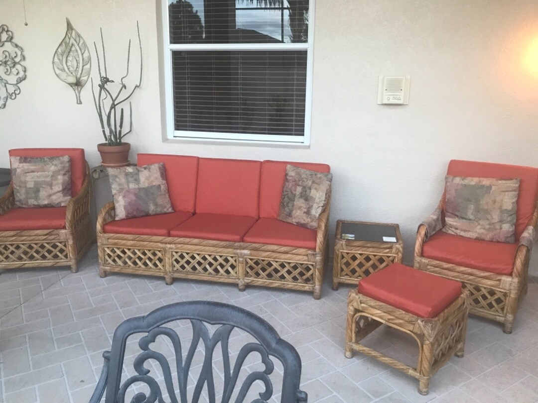 Custom Outdoor Seat Cushion Cover in Designer Outdoor Fabric ,42 X 15