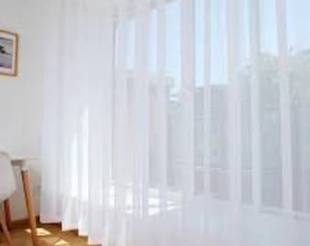 Sheer Voile Curtain, sheer Drape Rod Pocket ,Window Treatment