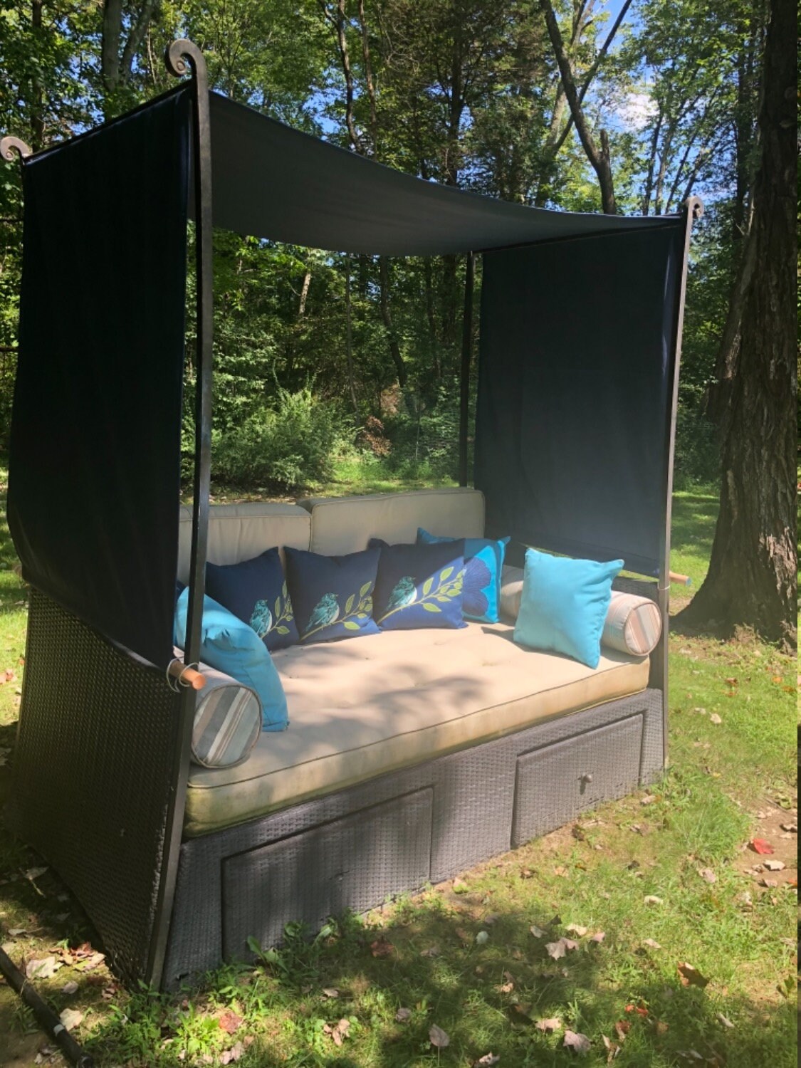 Hampton bay outdoor daybed deals