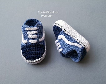 crochet vans style baby sneakers