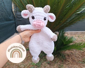 Wzór szydełkowy: Krowa Przytulacz Amigurumi, Jałówka, Cielę, Zabawka, Samouczek, Wystrój pokoju dziecięcego, Łatwe instrukcje dla początkujących, Pobierz cyfrowo w formacie PDF