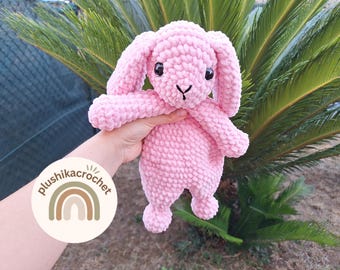Crochet Bunny Snuggler Pattern, Crochet Rabbit Amigurumi, PDF Instant Download