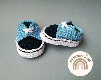 Crochet Baby Sneakers Pattern: Newborn Booties (PDF Pattern)