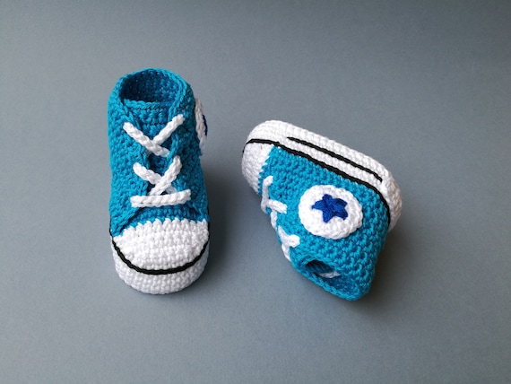 Crochet PATTERN Converse all star baby sneakers baby | Etsy