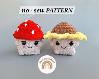 Patroon gehaakt paddenstoeljongen: amigurumi zonder naaien (pdf-patroon)