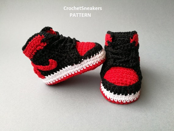 Crochet PATTERN Jordan, crochet pattern baby shoes, booties, sneakers Crochet PATTERN Jordan, crochet pattern baby shoes, booties, sneakers