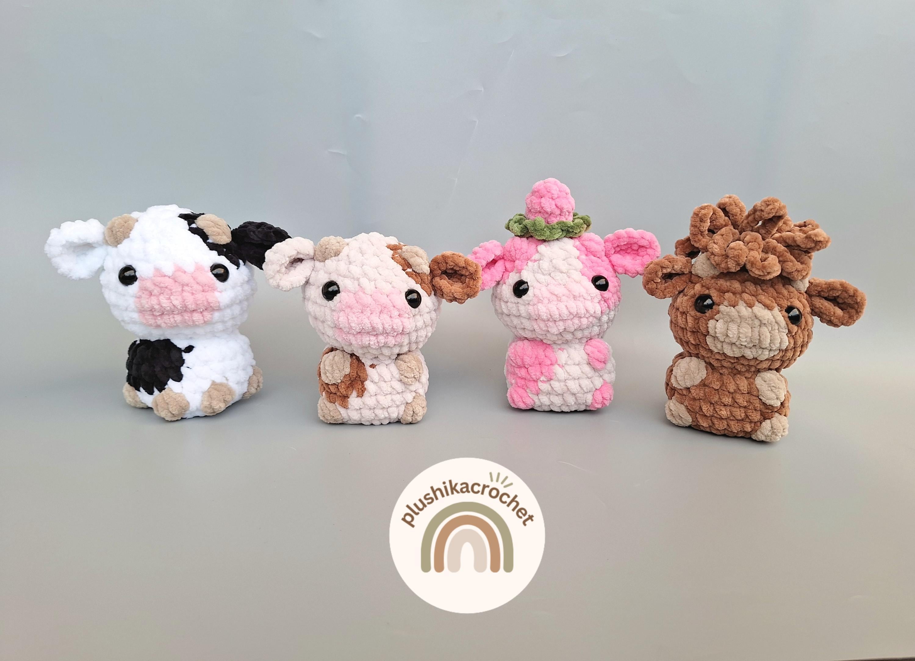 23 Adorable Cow Plush Crochet Patterns for Farmhouse Decor, Gifts, and Cozy Displays 11 No-Sew Mini Highland Cow Crochet Pattern Plushie