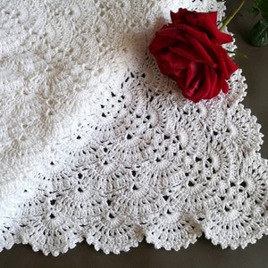 Crochet PATTERN blanket, christening blanket pattern, lace blanket, newborn blanket, baby shower gift