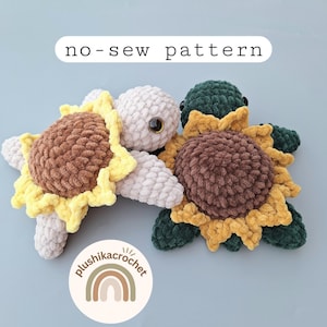 Crochet Turtle Amigurumi Pattern: Sunflower Plushie (PDF Pattern)