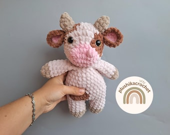 Crochet Cow Plushie Pattern: Amigurumi Toy (PDF Pattern)