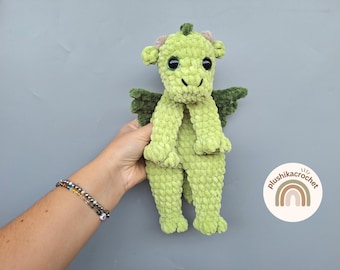 Crochet Dragon Pattern, baby dragon snuggler