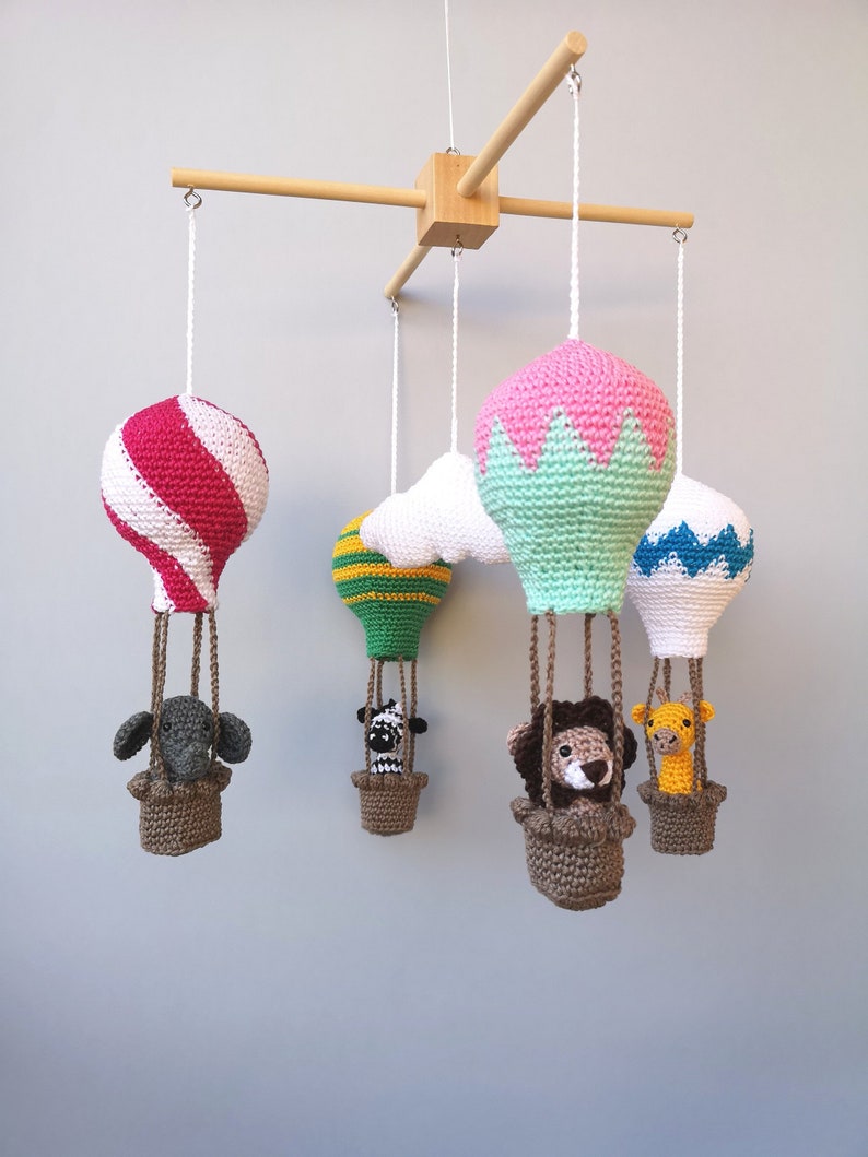 Crochet PATTERN Mobile Baby Mobile Hot Air Balloon Baby Etsy