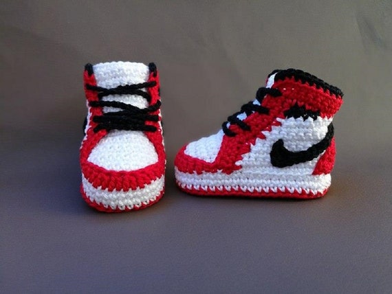 Crochet PATTERN Air Jordan baby booties 