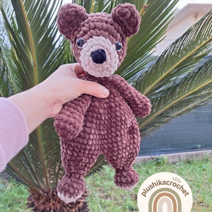 Crochet Pattern Snuggler Bear, crochet Bear lovey, bear amigurumi