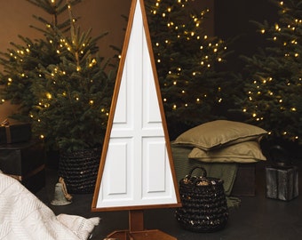 Modern Wooden Christmas Tree: Minimalist Holiday Decor (51.2 Inch)