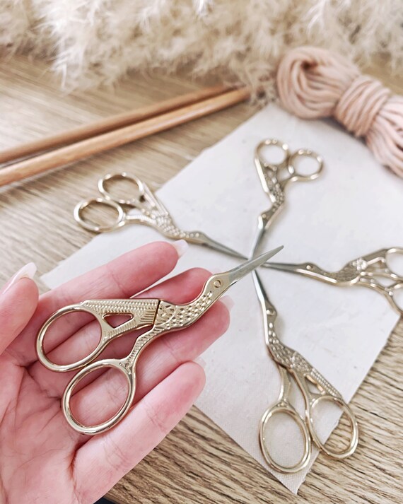 Golden bird scissors for precision work embroidery knitting Etsy