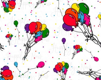 Happy Day Seamless Hand Drawn Digital Repeating Pattern