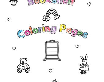 Coloring Book ~ My Toy Bookshelf 25 Fun and Whimsical Pages ~ Instant Download