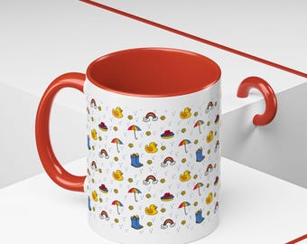 Happy Rainy Day Colorful Mug - Cute Coffee Cup to start off your day! Fun Gift for Friends, Home Decor, Tea Lovers, Unique Kitchenware