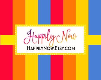 Bold Cheery Stripe Pattern - Beautiful on its own - Also Coordinates with all Happy Rainy Day Patterns - Red, Yellow, Orange and Blue