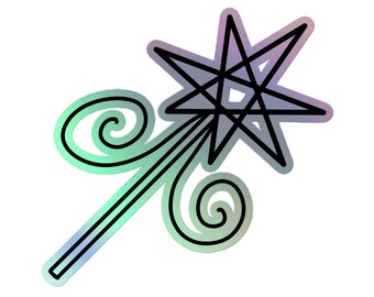 Holographic stickers - Magic Wand