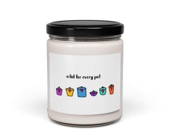 A Lid for Every Pot - Colorful Scented Soy Candle, Fun Home Decor, Gifts for All Occasions, Aromatherapy, Candle Lovers, Playful Decor