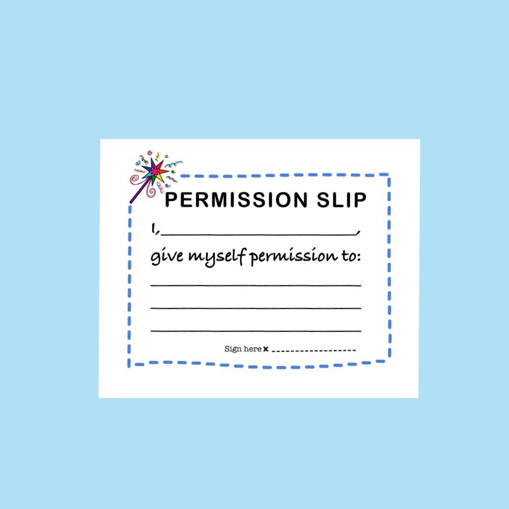 Permission Card Example Printable Permission Slips - Fun & Empowering Self-care Notes + Bonus ...