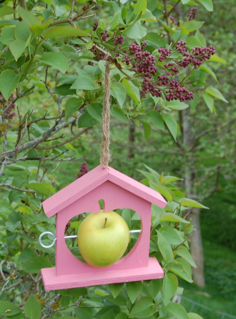 Baby Pink Wooden Bird Feeder Gardening Gifts Scottish Etsy