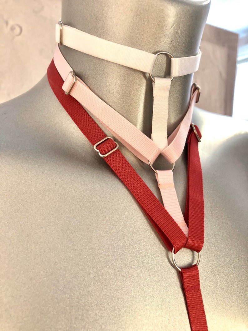 Chest Harness with Leg Garter Neck Harness Chest Etsy
