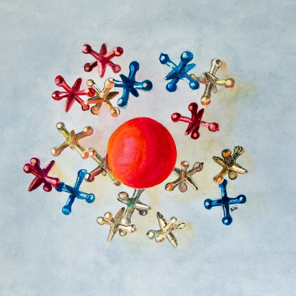 Jacks and Ball Set Etsy