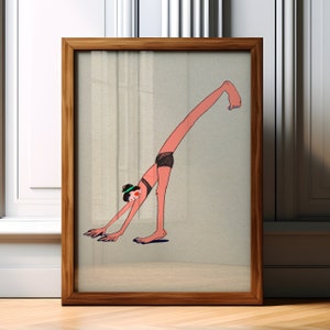 Yoga Art Prints, Yoga Pose Wall Art, Stretching Print, Yoga girl Prints, Printable Yoga Art, Stretching girl printable, Yoga Wall Art