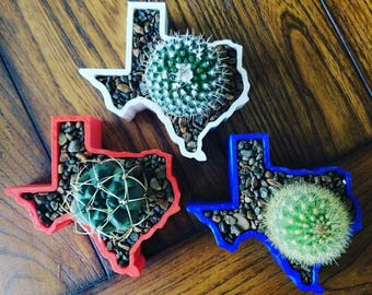 Texas Shaped Planter Pot | Succulent Planter | Cactus Planter | Home Decor | Texas Gift