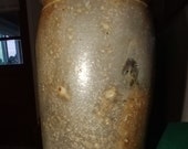 Early Strasburg Gray Salt Glaze Half-Gallon Dry Storage Crock, Pre-1850s