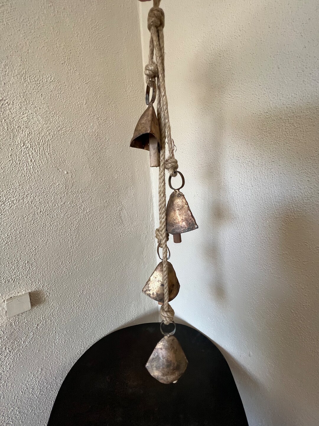 Harmony Cowbell Wind Chime Twine & Metal Etsy
