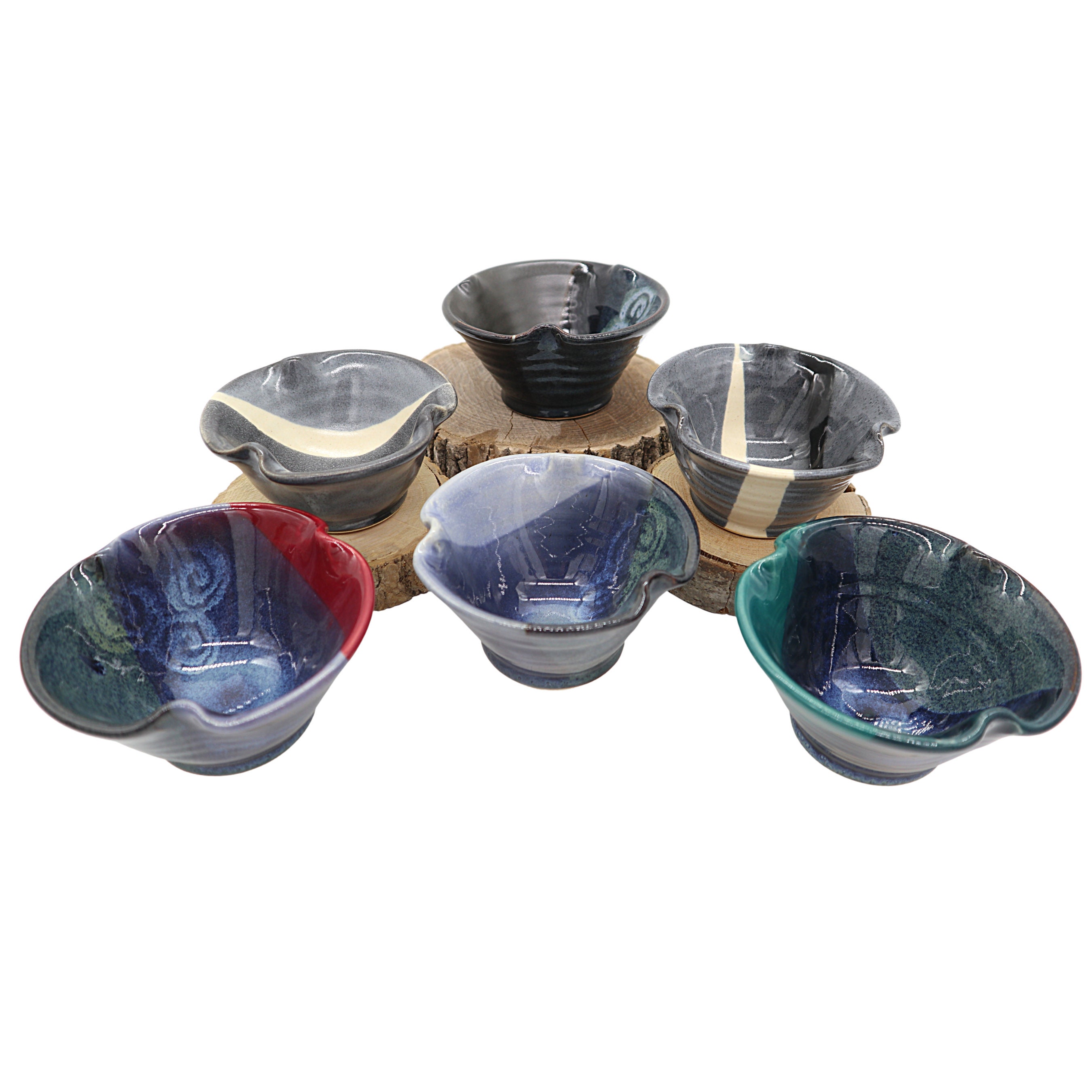 Wavy Mini Condiment Bowl More Colours Pottery Bowl Pottery Etsy