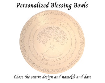 PERSONALIZED BLESSING BOWL; Personalized, Pottery, Pottery Bowl, Platter, Wedding Gift, Birthday Gift, Anniversary Gift, Retirement Gift