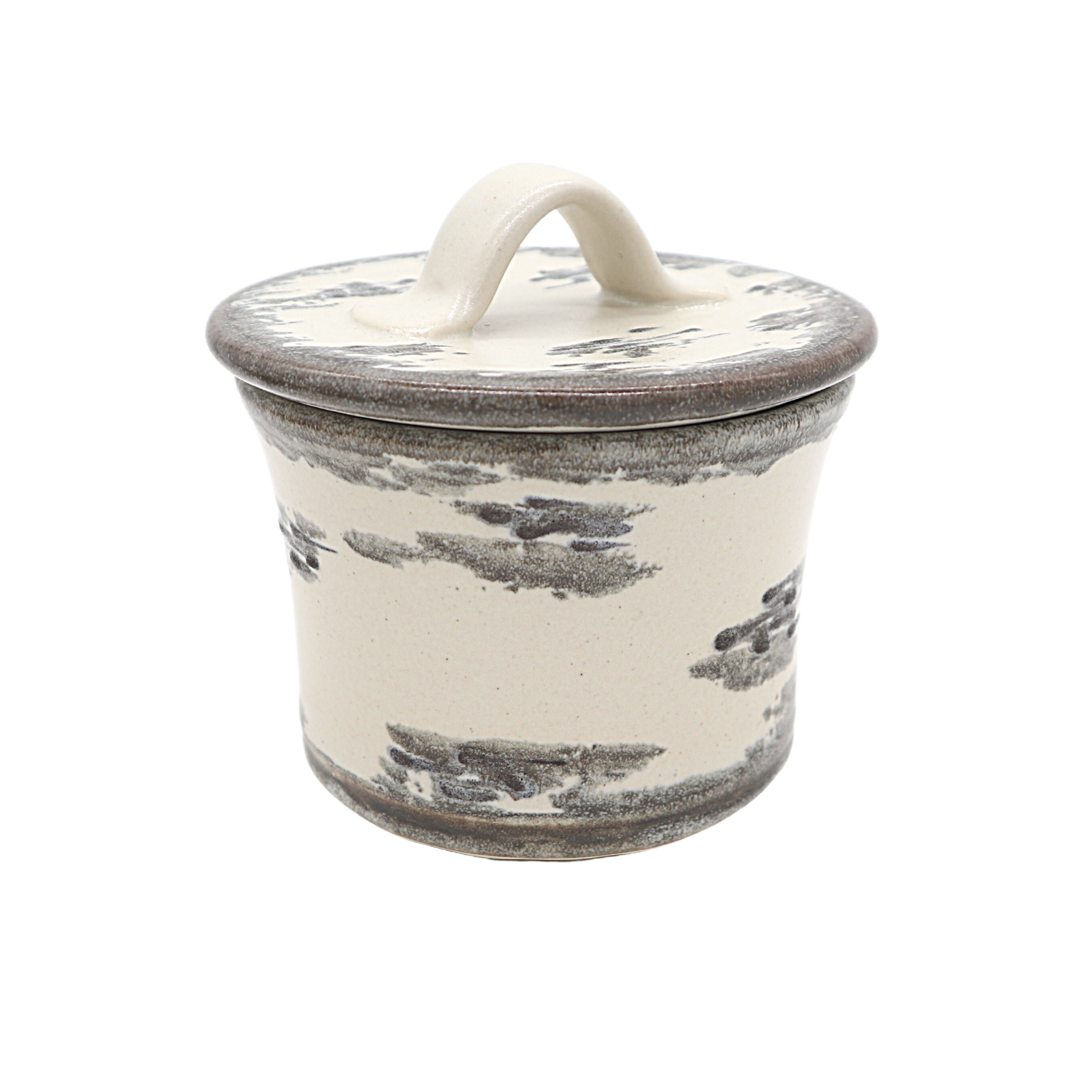 Condiment Dish with Lid in Birch Bark Pattern Etsy