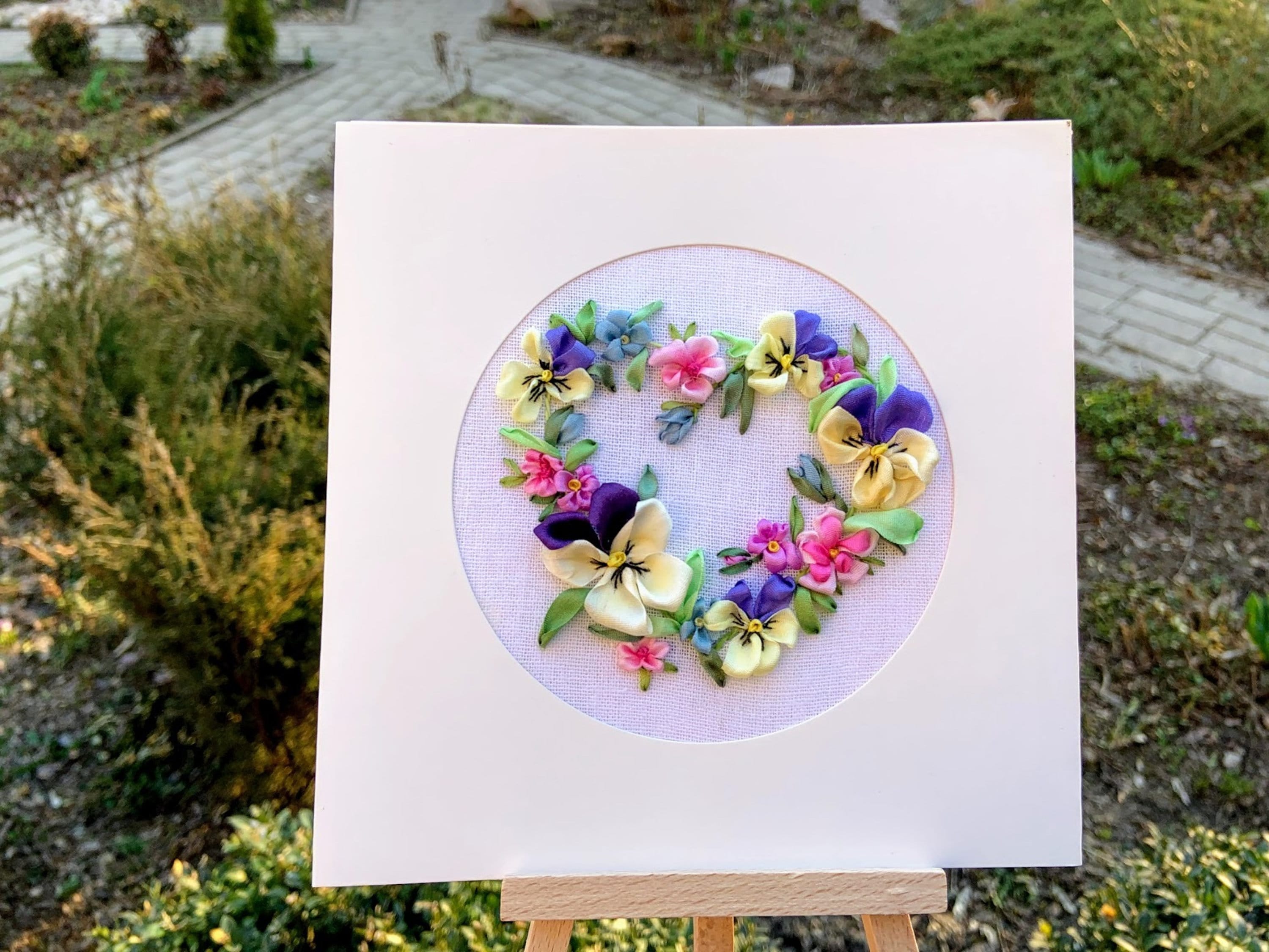 Blumenherz mit Stiefmütterchen Luxus Geburtstag Postkarte Hand | Etsy