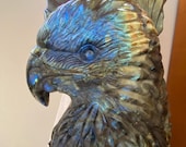 Aigle en Labradorite polie et brute, Totem unique ! 60 kg