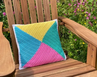 Windmill Cushion, Windmill Pillow, Crochet pattern only