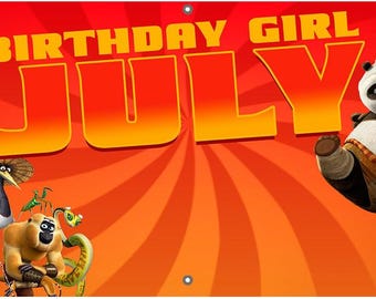Personalized Birthday Banner for Epic Martial Arts Theme Party 24"x 48" or 42"x84"