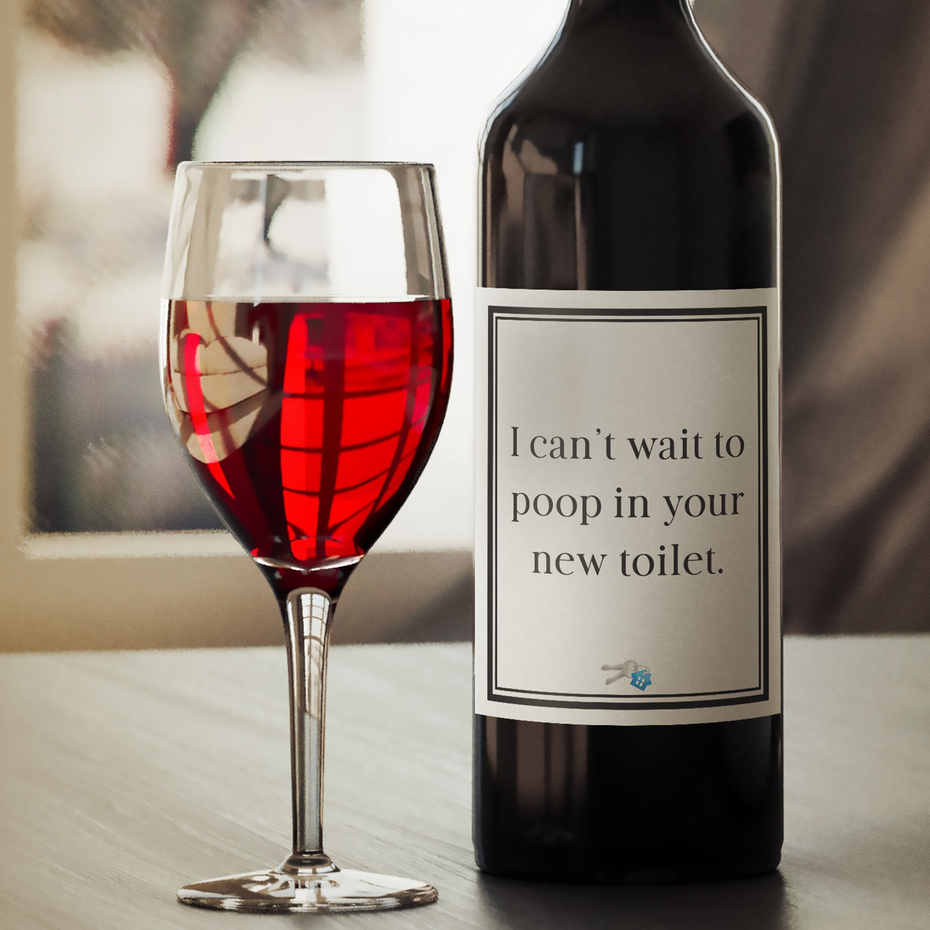 I Can't Wait to Poop in Your New Toilet Gift Wine Bottle Etsy Hong Kong